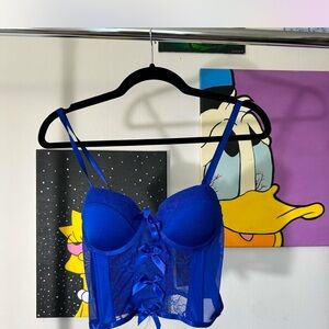 LAST CHANCE Blue Lace Bustier